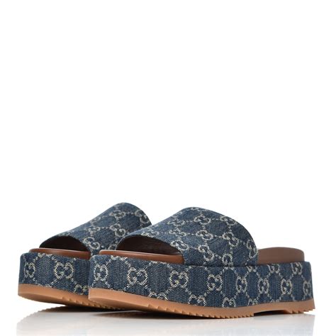 gucci denim sandals.